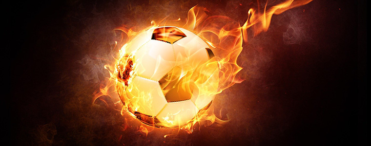 piłka nożna futbol ogień