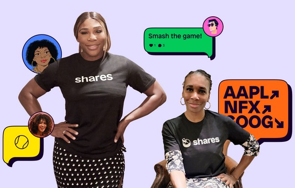 Serena Williams i Venus Williams inwestują w Shares, foto: Shares App Ltd