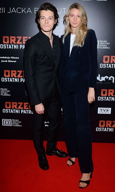 Tomasz Ziętek i Delfina Kaja Zdanowicz na premierze filmu „Orzeł. Ostatni patrol”, foto: Jarosław Antoniak/Kino Świat