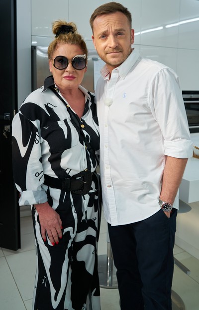 Beata Kozidrak i Mateusz Gessler w programie „Hell's Kitchen - Piekielna Kuchnia”, foto: Krystian Szczęsny