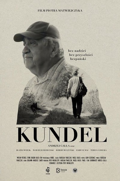 Andrzej Gałła na plakacie promującym kinową emisję filmu „Kundel”, foto: Muflon Pictures/Flying Dragon/Bauza.pl