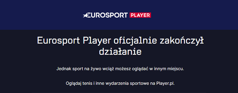 Eurosport Player koniec