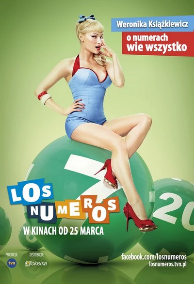 Weronika Książkiewicz na plakacie promującym kinową emisję filmu „Los numeros”, foto: TVN Warner Bros. Discovery