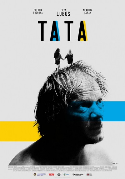 Polina Gromova, Klaudia Kurak i Eryk Lubos na plakacie promującym kinową emisję filmu „Tata”, foto: Warner Bros. Discovery