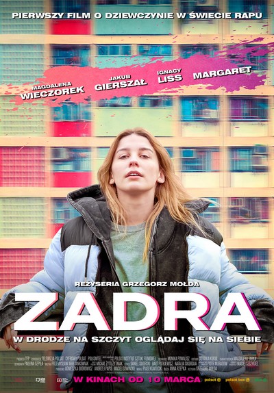 Magdalena Wieczorek na plakacie promującym kinową emisję filmu „Zadra”, foto: Dystrybucja Mówi Serwis