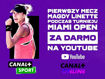 Magda Linette Youtube Canal plus Sport WTA Miami Open 2023 360px