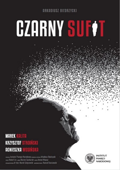 Marek Kalita na plakacie promującym kinową emisję filmu „Czarny sufit”, foto: Instytut Pamięci Narodowej