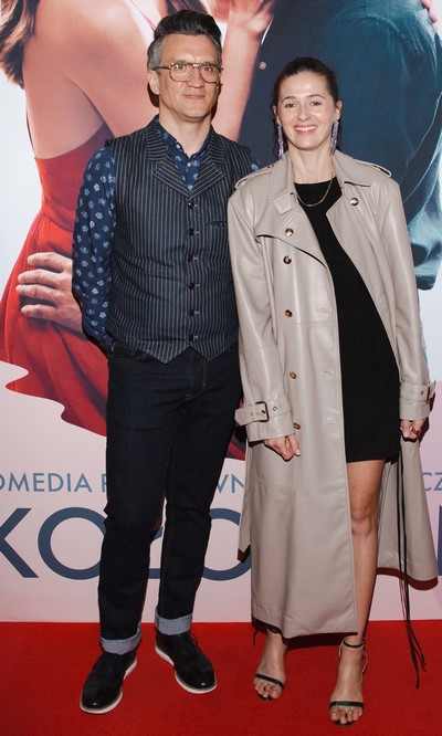 Michał Czernecki i Agnieszka Grochowska na premierze filmu „Skołowani”, foto: Dawid Żuchowicz/Agencja Wyborcza.pl/ATM Grupa