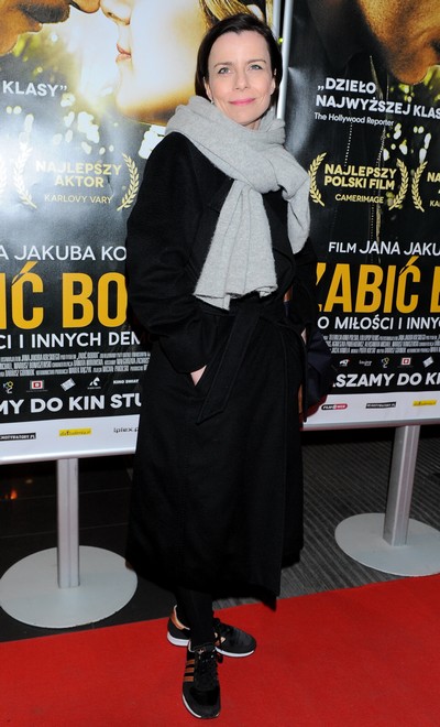 Agata Kulesza na premierze filmu „Zabić bobra”, foto: Kino Świat
