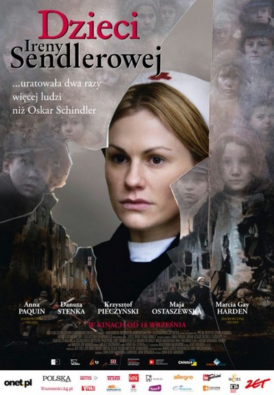 Anna Paquin na plakacie promującym kinową emisję filmu „Dzieci Ireny Sendlerowej”, foto: Syrena Films