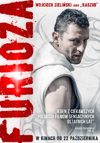 Wojciech Zieliński na plakacie promującym kinową emisję filmu „Furioza”, foto: Kino Świat