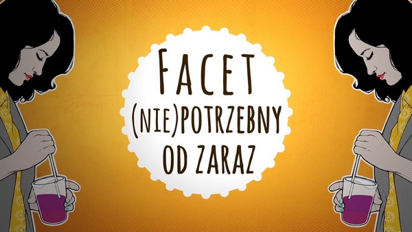 Katarzyna Maciąg na grafice promującej emisję filmu „Facet (nie)potrzebny od zaraz”, foto: Kino Świat