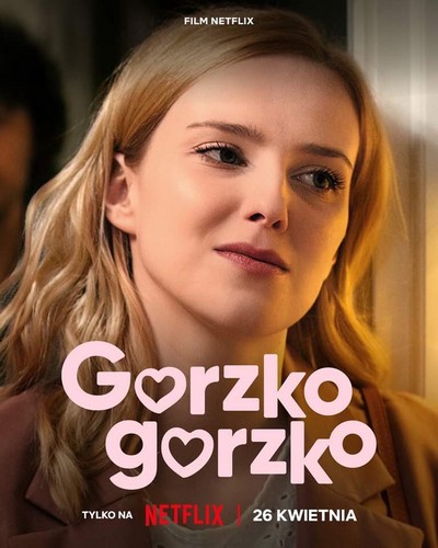 Zofia Domalik na plakacie promującym emisję filmu „Gorzko, gorzko!”, foto: Netflix