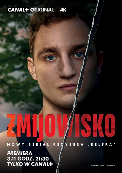 Stanisław Cywka na plakacie promującym emisję serialu „Żmijowisko”, foto: Canal+ Polska