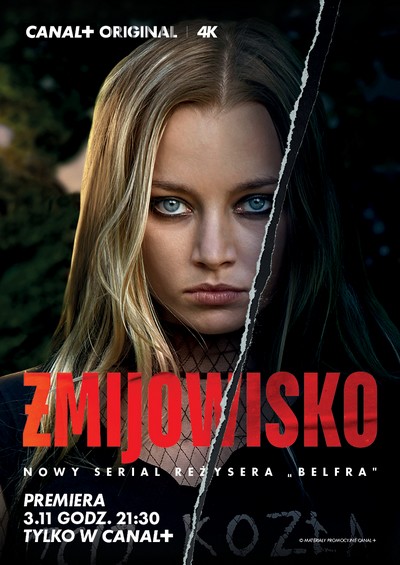 Kamila Urzędowska na plakacie promującym emisję serialu „Żmijowisko”, foto: Canal+ Polska