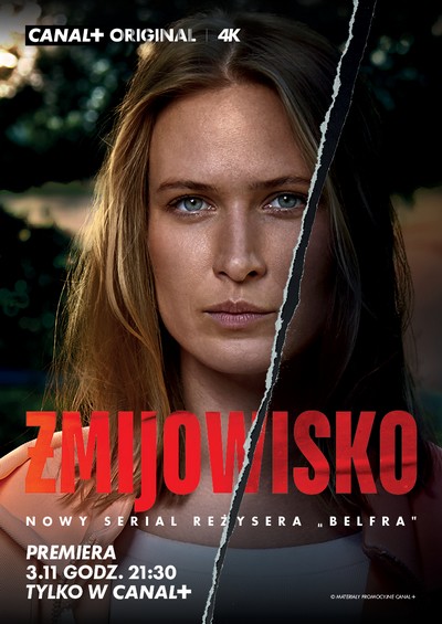 Agnieszka Żulewska na plakacie promującym emisję serialu „Żmijowisko”, foto: Canal+ Polska