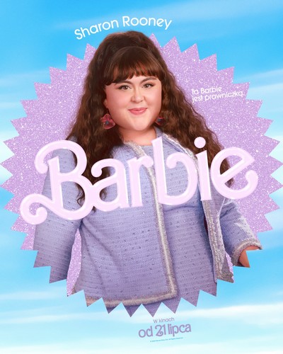 Sharon Rooney na plakacie promującym kinową emisję filmu „Barbie”, foto: Warner Bros. Discovery