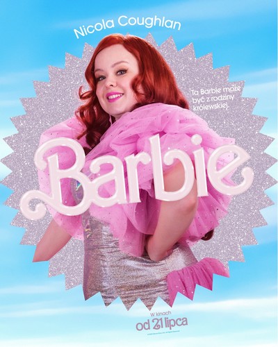 Nicola Coughlan na plakacie promującym kinową emisję filmu „Barbie”, foto: Warner Bros. Discovery