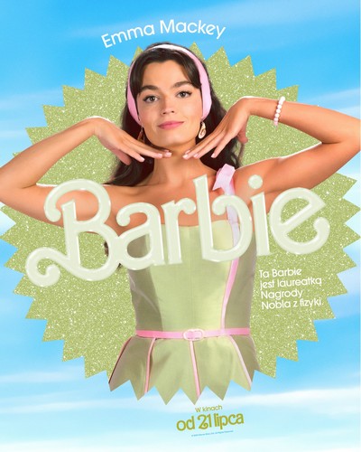 Emma Mackey na plakacie promującym kinową emisję filmu „Barbie”, foto: Warner Bros. Discovery