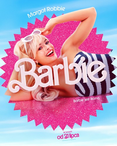 Margot Robbie na plakacie promującym kinową emisję filmu „Barbie”, foto: Warner Bros. Discovery