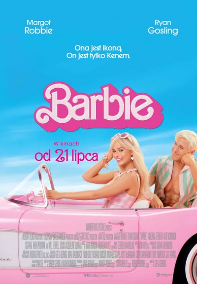 Margot Robbie i Ryan Gosling na plakacie promującym kinową emisję filmu „Barbie”, foto: Warner Bros. Discovery