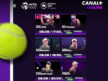 Canal online frech tenis WTA Montreal fot canal+ sport 360px