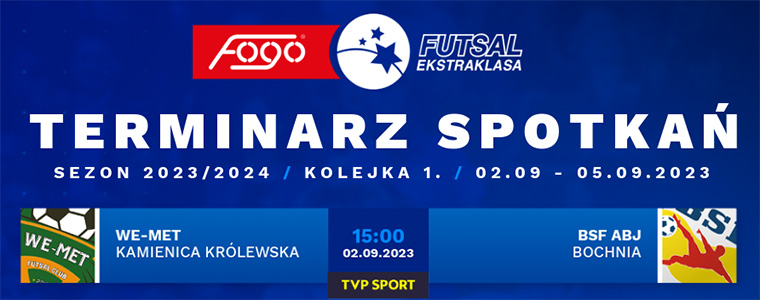 Fogo Futsal Ekstraklasa 1 kolejka www.futsalekstraklasa.pl