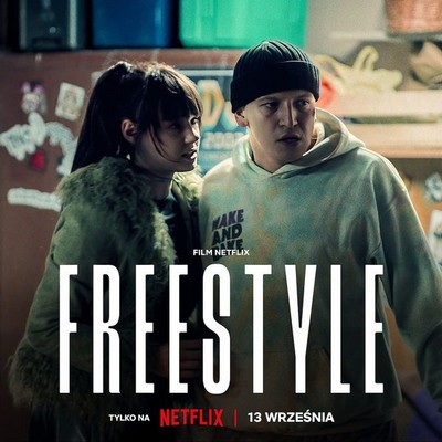 Nel Kaczmarek i Maciej Musiałowski na plakacie promującym emisję filmu „Freestyle”, foto: Netflix