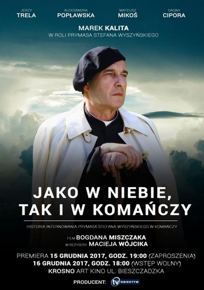 Marek Kalita na plakacie promującym kinową emisję filmu „Jako w niebie, tak i w Komańczy”, foto: Telewizja Obiektyw