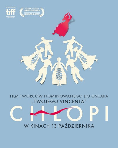 Plakat promujący kinową emisję filmu „Chłopi“ (wersja z 2023 roku), foto: Agora