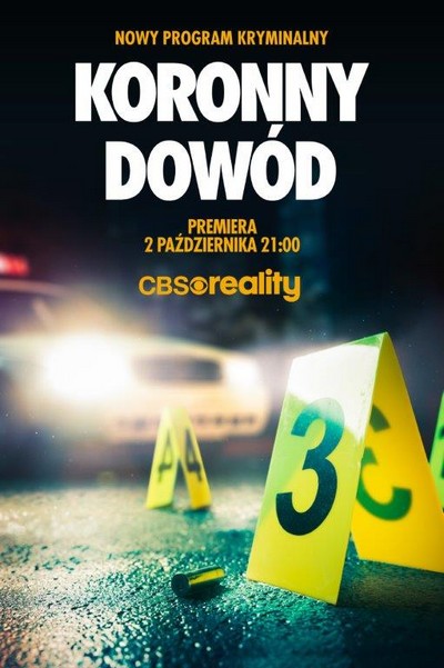 Radiowóz Ford Crown Victoria na plakacie promującym emisję programu „Koronny dowód”, foto: AMC Networks International