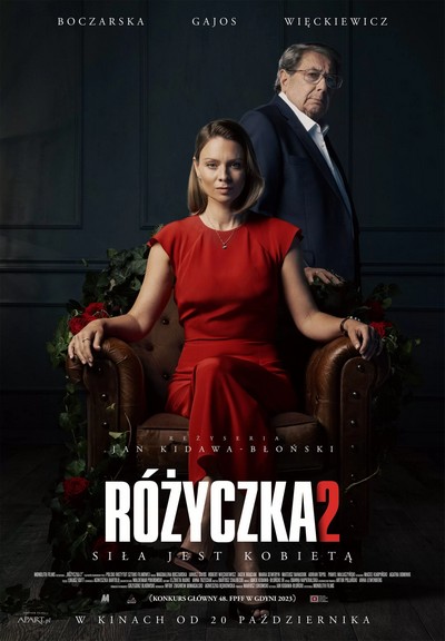 Magdalena Boczarska i Janusz Gajos na plakacie promującym kinową emisję filmu „Różyczka 2”, foto: Monolith Films