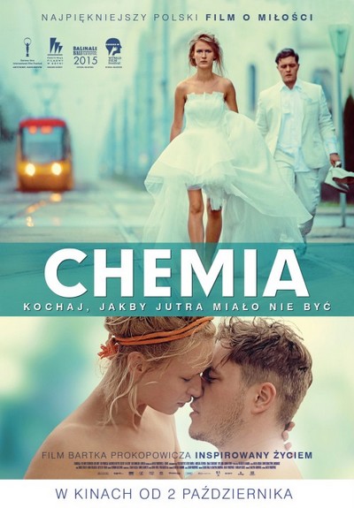 Agnieszka Żulewska i Tomasz Schuchardt na plakacie promującym kinową emisję filmu „Chemia”, foto: Vue Movie Distribution