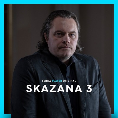 Tomasz Schuchardt na plakacie promującym emisję serialu „Skazana”, foto: TVN Warner Bros. Discovery