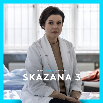 Marta Ścisłowicz na plakacie promującym emisję serialu „Skazana”, foto: TVN Warner Bros. Discovery