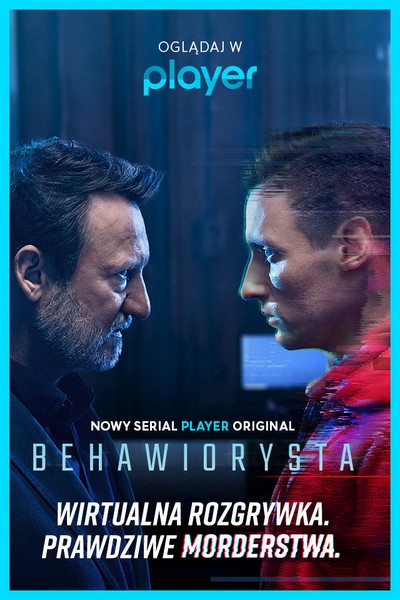 Robert Więckiewicz i Krystian Pesta na plakacie promującym emisję serialu „Behawiorysta”, foto: TVN Warner Bros. Discovery