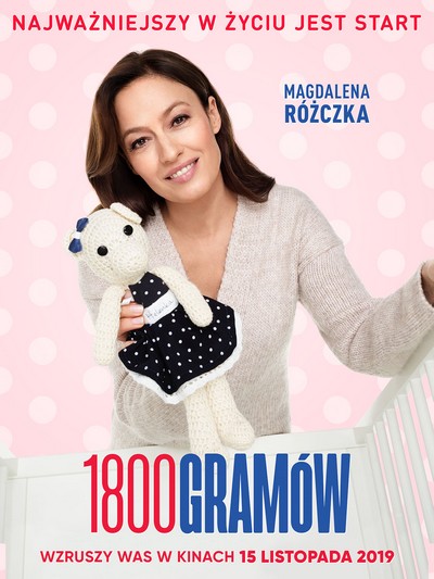 Magdalena Różczka na plakacie promującym kinową emisję filmu „1800 gramów”, foto: Kino Świat