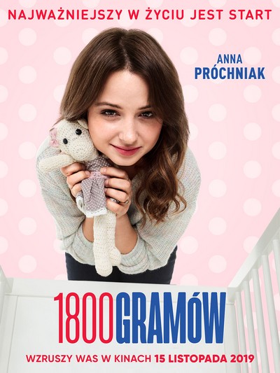 Anna Próchniak na plakacie promującym kinową emisję filmu „1800 gramów”, foto: Kino Świat
