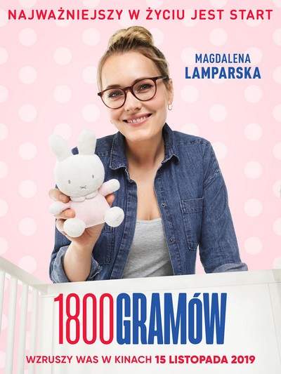 Magdalena Lamparska na plakacie promującym kinową emisję filmu „1800 gramów”, foto: Kino Świat