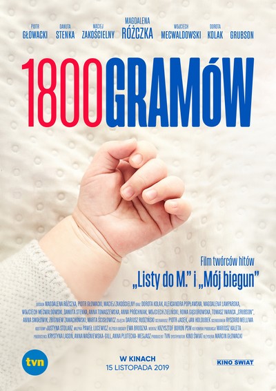 Mia Diduch na plakacie promującym kinową emisję filmu „1800 gramów”, foto: Kino Świat