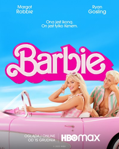 Margot Robbie i Ryan Gosling na plakacie promującym emisję filmu „Barbie”, foto: Warner Bros. Discovery