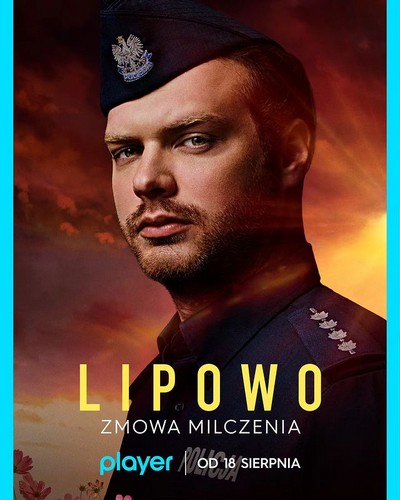 Piotr Pacek na plakacie promującym emisję serialu „Lipowo. Zmowa milczenia”, foto: TVN Warner Bros. Discovery