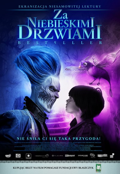 Dominik Kowalczyk na plakacie promującym kinową emisję filmu „Za niebieskimi drzwiami”, foto: Dystrybucja Mówi Serwis
