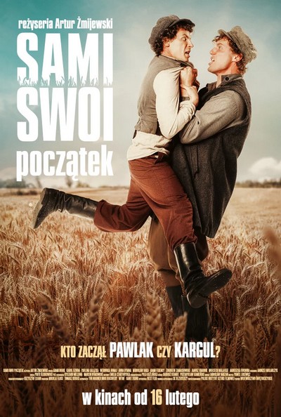 Adam Bobik i Karol Dziuba na plakacie promującym kinową emisję filmu „Sami swoi. Początek”, foto: Agora