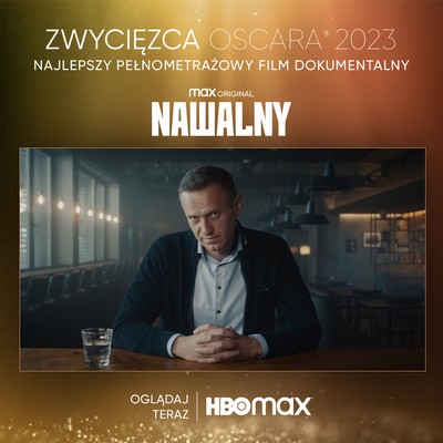 Aleksiej Nawalny na plakacie promującym emisję filmu „Nawalny”, foto: Warner Bros. Discovery