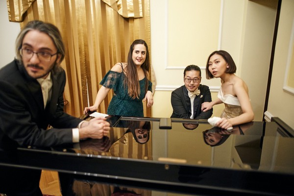 Alexander Gadjiev, Leonora Armellini, Kyohei Sorita i Aimi Kobayashi w filmie „Pianoforte”, foto: Against Gravity
