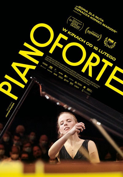 Jewa Gieworgian na plakacie promującym kinową emisję filmu „Pianoforte”, foto: Against Gravity