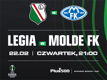 Legia Warszawa - Molde w LKE na TVP2, TVP Sport i Viaplay