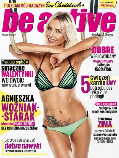 Agnieszka Woźniak-Starak na okładce miesięcznika „Be Active. Dietetyka & Fitness” - numer 2/2017, foto: Edipresse Polska