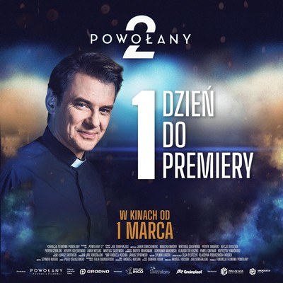 Marcin Kwaśny na plakacie promującym kinową emisję filmu „Powołany 2”, foto: Fundacja Filmowa Powołany
